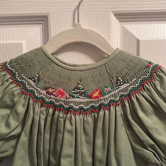 Smocked Christmas Dress - Picture 2 of 2